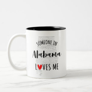 Någon i Alabama Kärlek Me Karta Coffee Mugg