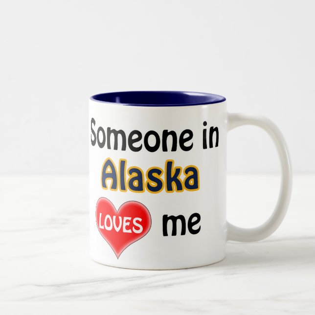 Någon i Alaska kärlek mig Två-Tonad Mugg (Höger)
