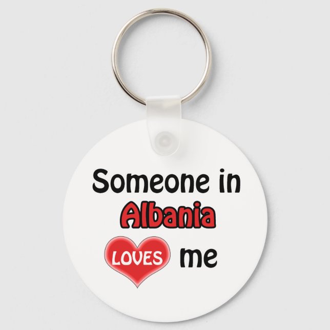 Någon i Albanien Kärlek mig Nyckelring (Framsida)
