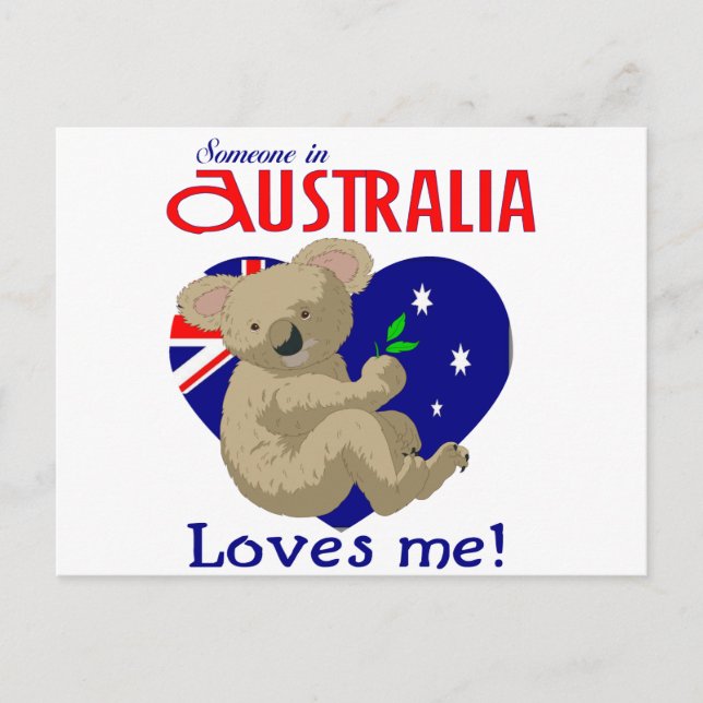 Någon i Australien Kärlek Me Koala Vykort (Framsida)