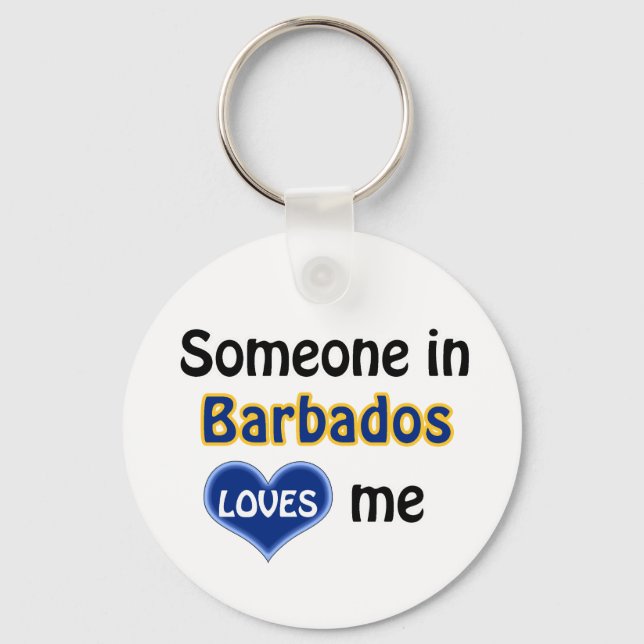 Någon i Barbados Kärlek mig Nyckelring (Framsida)