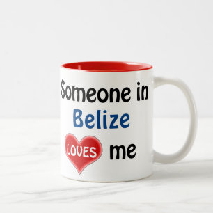 Någon i Belize kärlek mig Två-Tonad Mugg