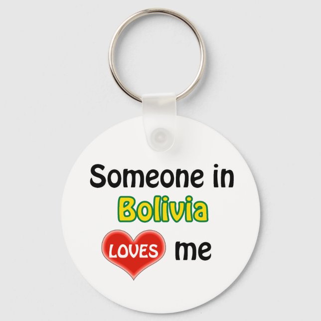 Någon i Bolivia Kärlek mig Nyckelring (Framsida)