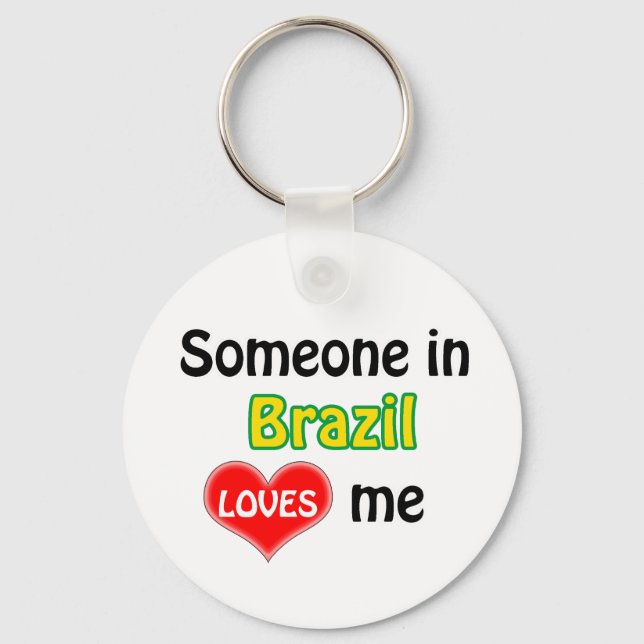 Någon i Brasilien Kärlek mig Nyckelring (Framsida)