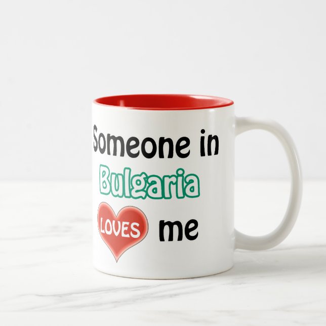 Någon i Bulgarien kärlek mig Två-Tonad Mugg (Höger)
