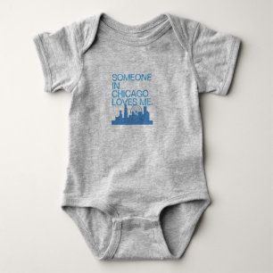 Någon i Chicago älskar mig horisont T Shirt
