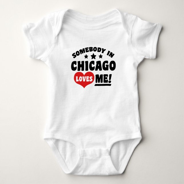 Någon i Chicago älskar min napp T Shirt (Framsida)