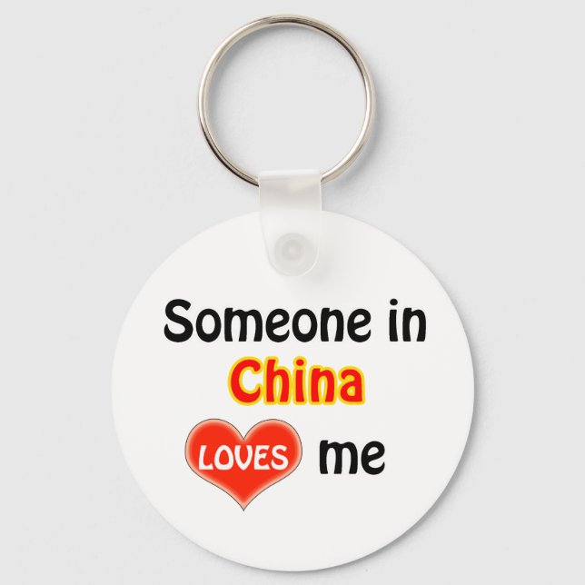 Någon i China Kärlek mig Nyckelring (Framsida)