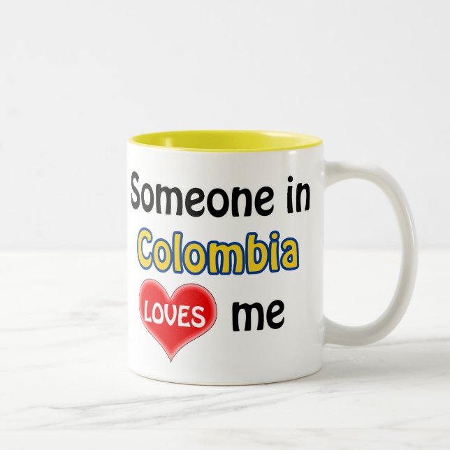 Någon i Colombia kärlek mig Två-Tonad Mugg (Höger)