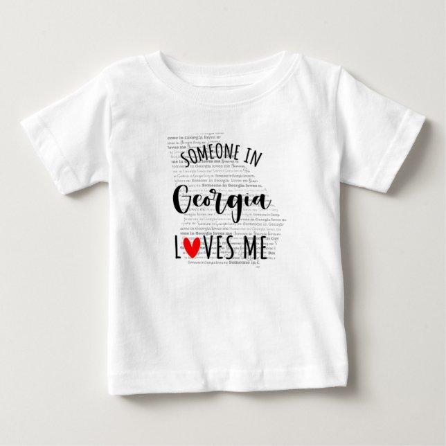 Någon i Georgia Kärlek Me Karta Baby T shirt (Framsida)