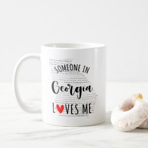 Någon i Georgia Kärlek Me Karta Coffee Mugg