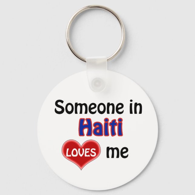 Någon i Haiti Kärlek mig Nyckelring (Framsida)