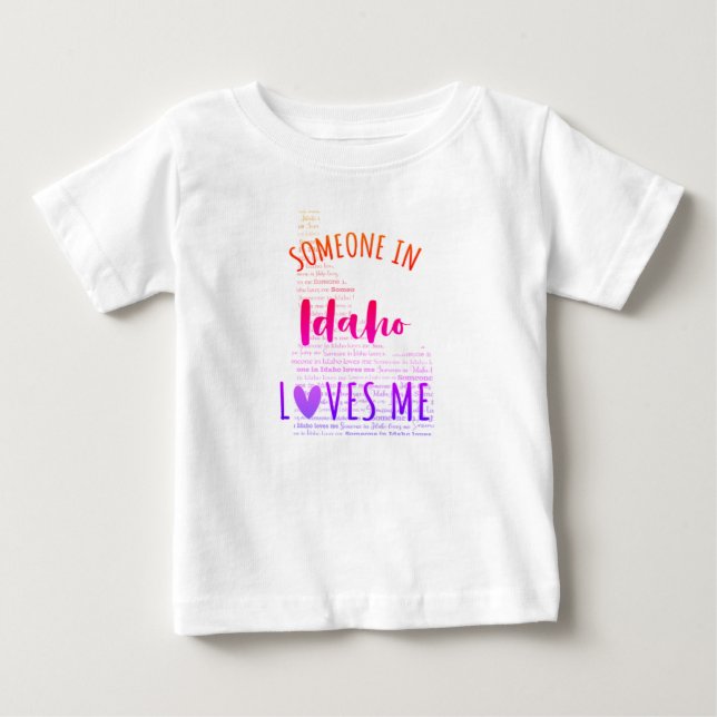Någon i Idaho Kärlek Me Karta Baby T-skjortan T Shirt (Framsida)