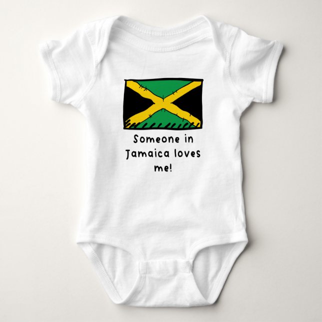 Någon i Jamaica Kärlek Me Jamaican Flagga T Shirt (Framsida)