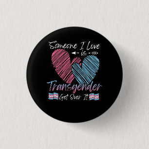 Någon i Kärlek är Transgender Trans Flagga HGBTQ P Knapp