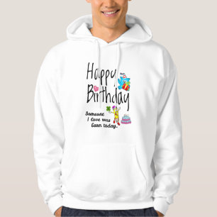 Någon i kärlek föddes i dag - Birthday Önskemål Hoodie