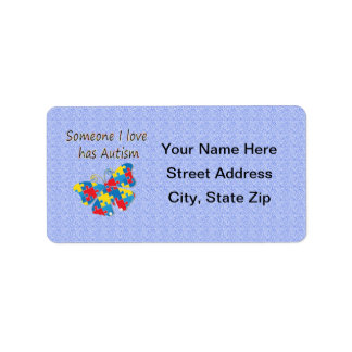 Någon I kärlek har autism (multi) Adressetikett