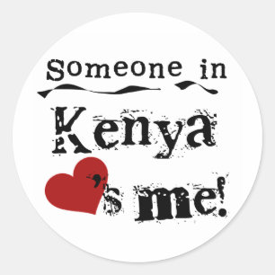 Någon i Kenya Kärlek me Runt Klistermärke