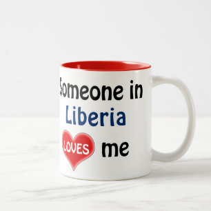 Någon i Liberia kärlek mig Två-Tonad Mugg