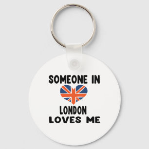 Någon i London Kärlek Me England British Flagga he Nyckelring