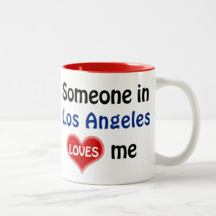 Någon i Los Angeles kärlek mig Två-Tonad Mugg