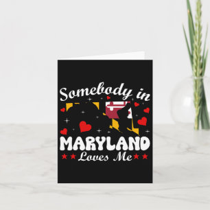 Någon i Maryland älskar mig rolig valentine presen Kort