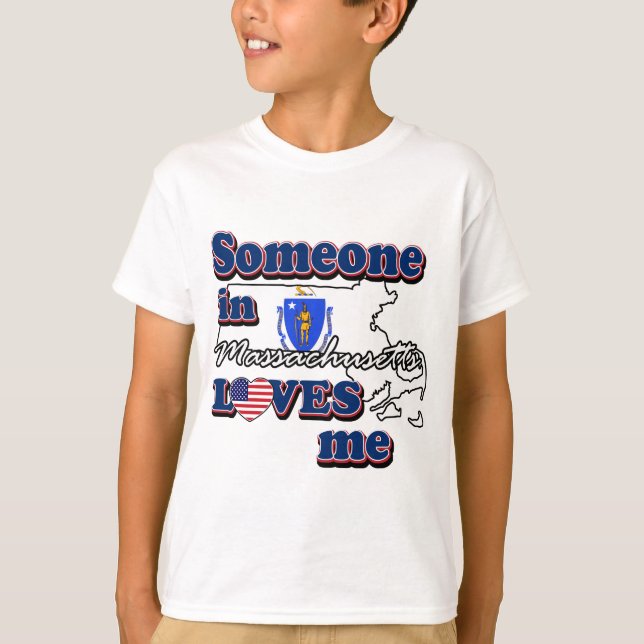 Någon i Massachusetts kärlek mig T Shirt (Framsida)