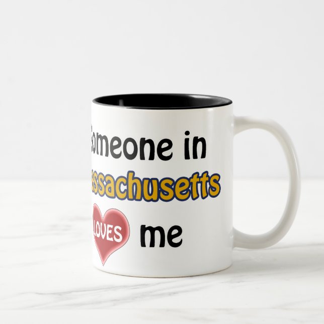 Någon i Massachusetts kärlek mig Två-Tonad Mugg (Höger)