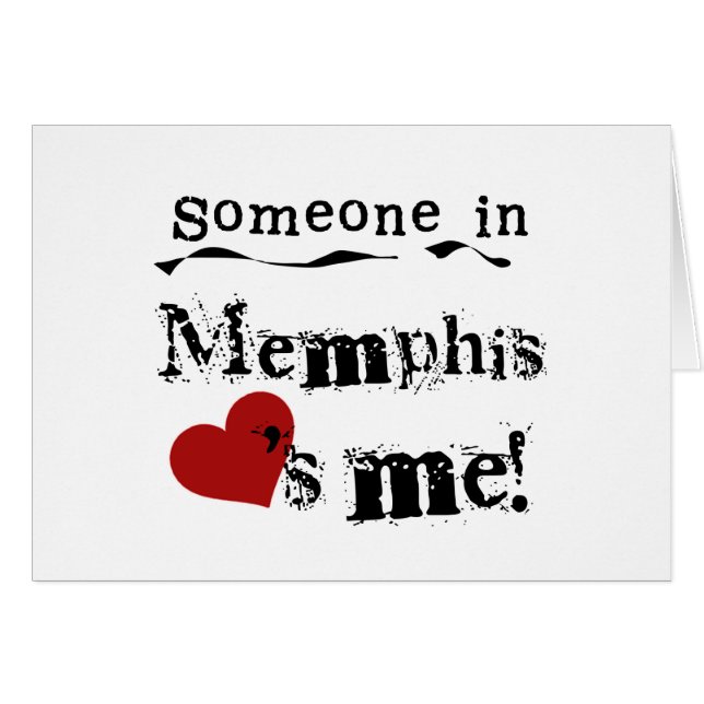 Någon i Memphis Hälsningskort (Framsidan Horizontal)