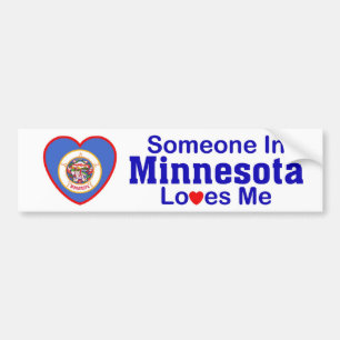 Någon i Minnesota älskar mig Bildekal