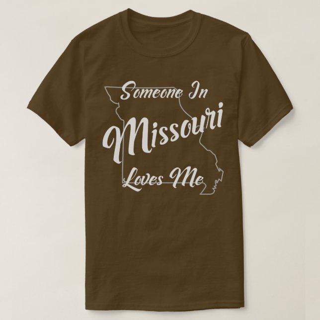 Någon i Missouri Kärlek Me State Karta-disposition T Shirt (Design framsida)