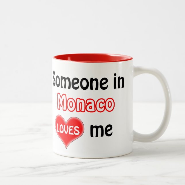 Någon i Monaco kärlek mig Två-Tonad Mugg (Höger)