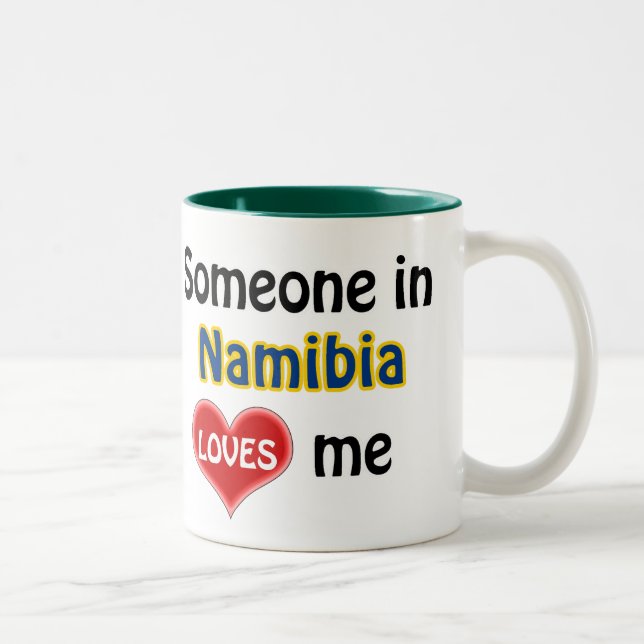 Någon i Namibia kärlek mig Två-Tonad Mugg (Höger)