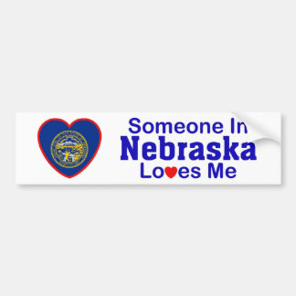 Någon i Nebraska älskar mig Bildekal