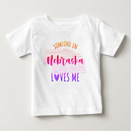 Någon i Nebraska Kärlek Me Karta Baby T-skjortan T Shirt