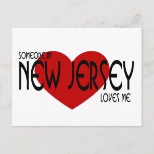 Någon i New jersey Kärlek Me Vykort