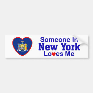Någon i New York älskar mig Bildekal