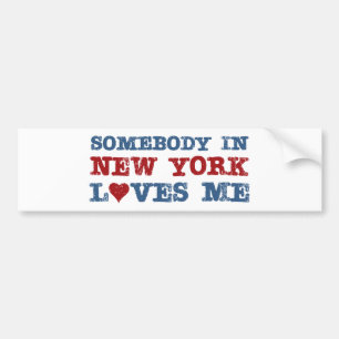 Någon i New York älskar mig Bildekal