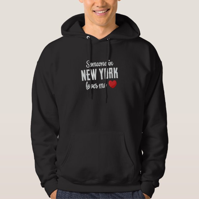 Någon i New York älskar mig Hoodie (Framsida)