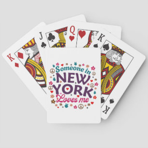 Någon i New York älskar mig Retro rolig design Casinokort