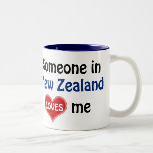 Någon i New Zealand kärlek me Två-Tonad Mugg
