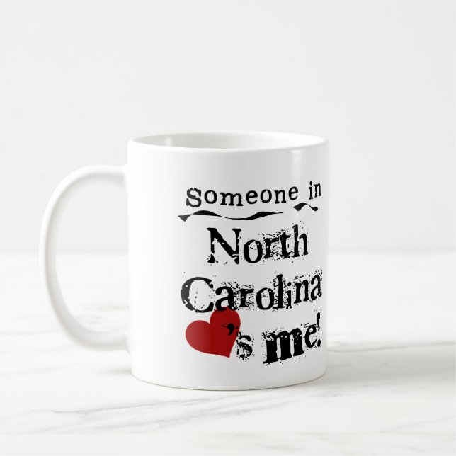 Någon i North Carolina älskar mig Kaffemugg (Vänster)