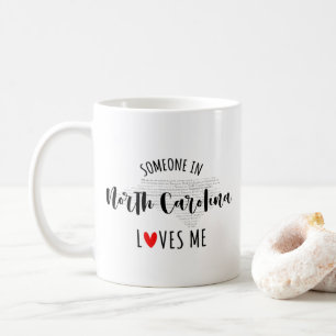 Någon i North Carolina Kärlek Me Karta Coffee Mugg