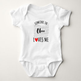 Någon i Ohio Kärlek Me Karta Baby Bodykostym T Shirt