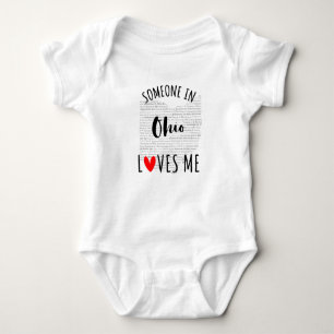 Någon i Ohio Kärlek Me Karta Baby Bodykostym T Shirt