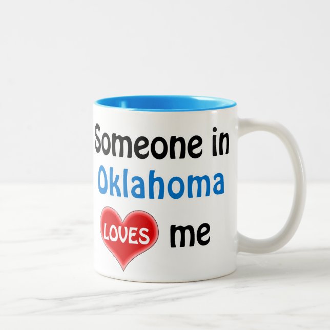 Någon i Oklahoma kärlek mig Två-Tonad Mugg (Höger)