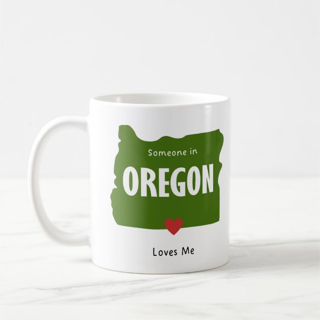 Någon i Oregon Kärlek Me Coffee och Tea Mugg (Vänster)
