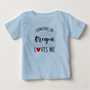 Någon i Oregon Kärlek Me Karta Baby T-skjortan T Shirt