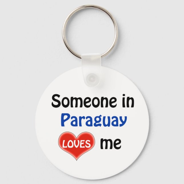 Någon i Paraguay Kärlek mig Nyckelring (Framsida)