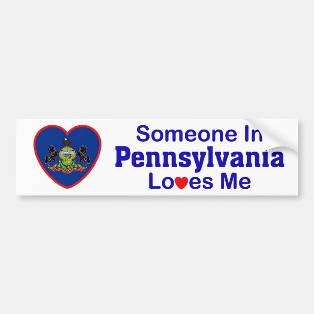 Någon i Pennsylvania älskar mig Bildekal (Framsidan)